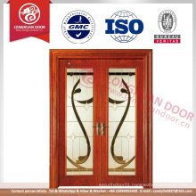 Main entrance door glass design in wood , used glass door